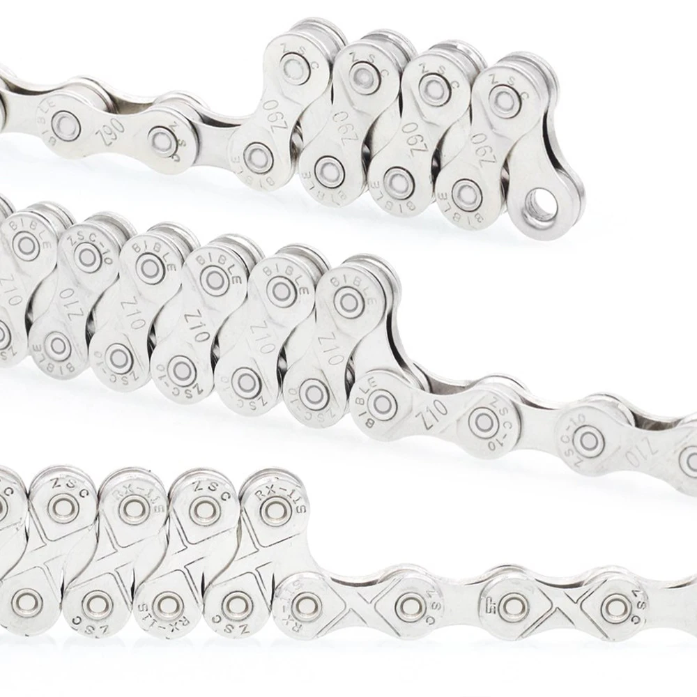 Цепь для горного велосипеда 6/7/8/9/10/11 скоростей гальванизированная Серебристая