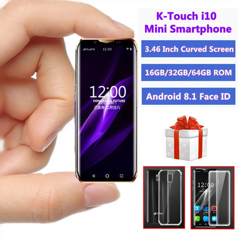 Супер мини 4G смартфон K-TOUCH I10S 1 ГБ ОЗУ 16 Гб ПЗУ Wi-Fi Google Play маленький студенческий