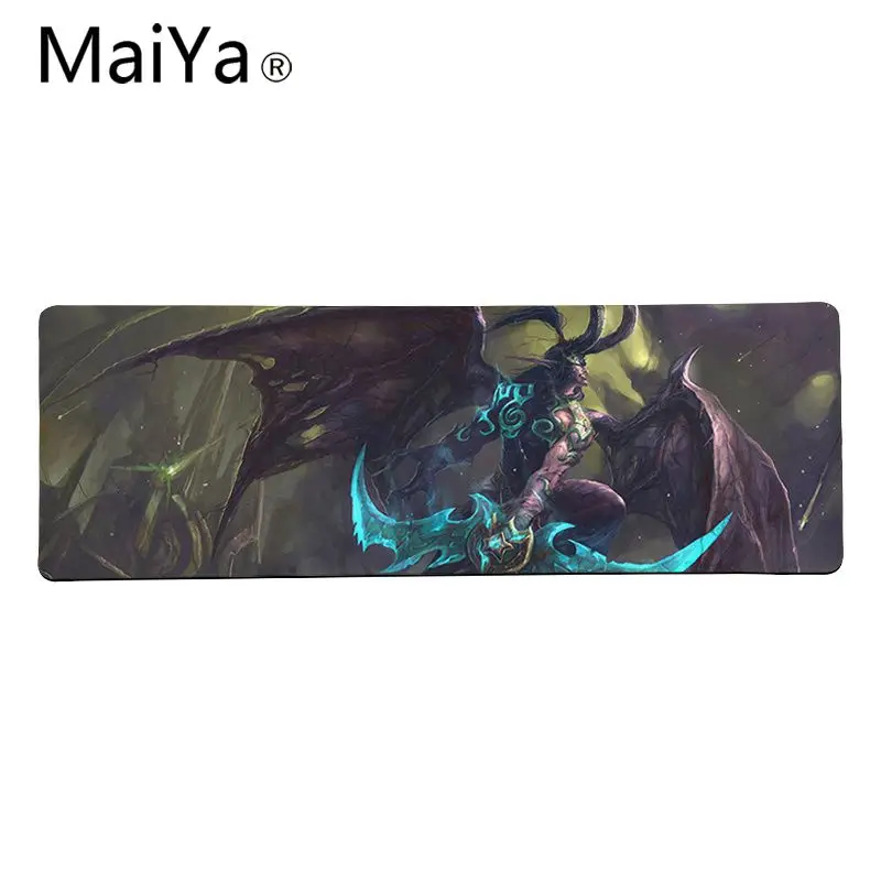 Lock Edge 40X90cm Maiya WOW World of Warcraft Thrall Illidan резиновый ПК компьютерный игровой коврик для мыши большой коврик для мыши клавиатуры коврик - Цвет: Lock Edge 40X90cm