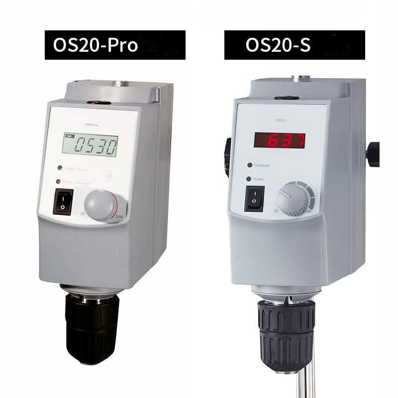 

OS20-S LED displays digital low noise maintenance free analog overhead stirrer blue gray color