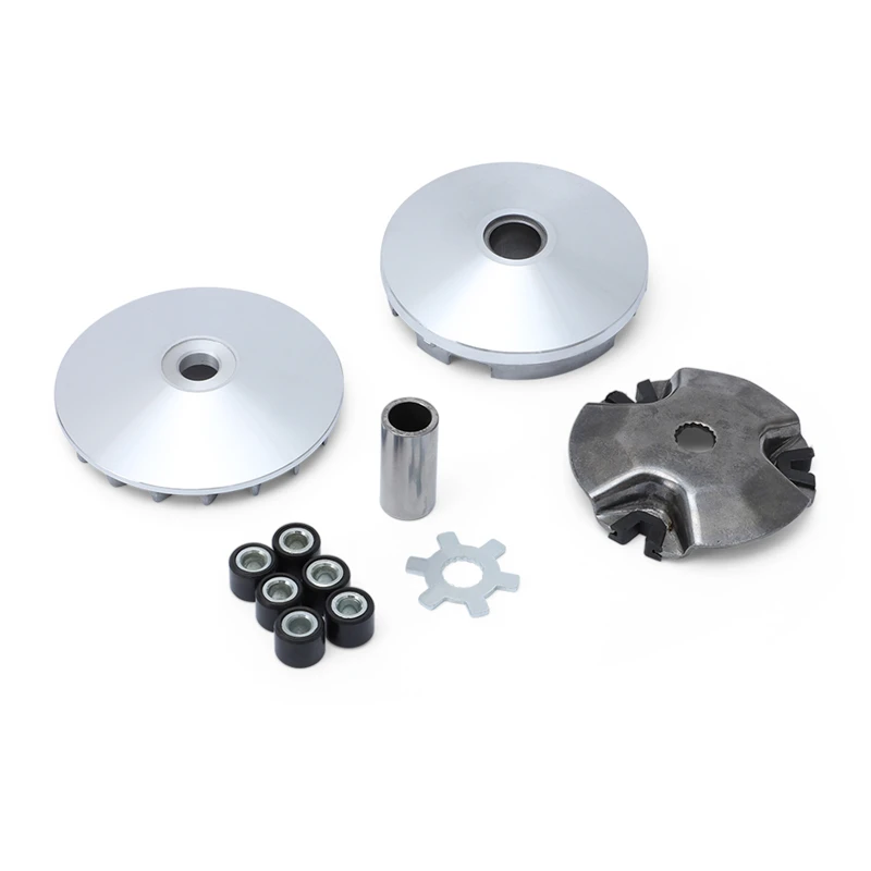 

Variator Roller Weights Clutch Drive Pulley Kit For 50 49cc Yamaha Jog Zuma Vino 50 Aprilia SR50 TNG Adly 2-Stroke Scooter