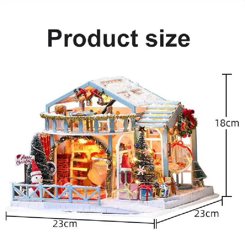 

Christmas New Products Creative Diy Cottage Villa Handmade House Model Assembly Toys Christmas Couple Gifts