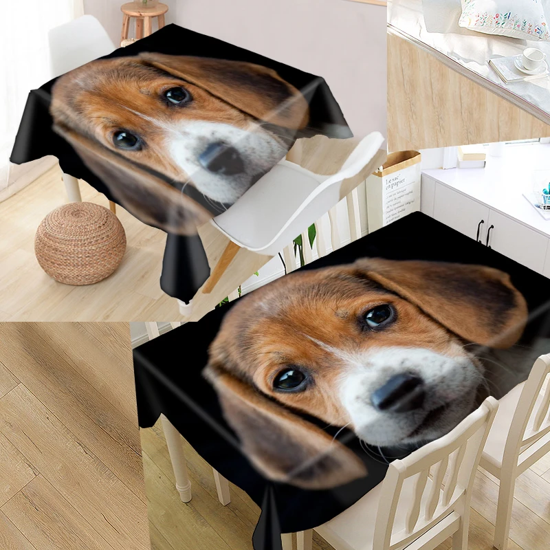 Тросточка скатерть с животными 3D принтом из ткани Оксфорд ткань