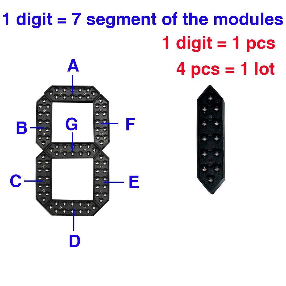 4 шт./лот 8 "светодиодный модуль цифр Digita LED цена газа светодиодная вывеска