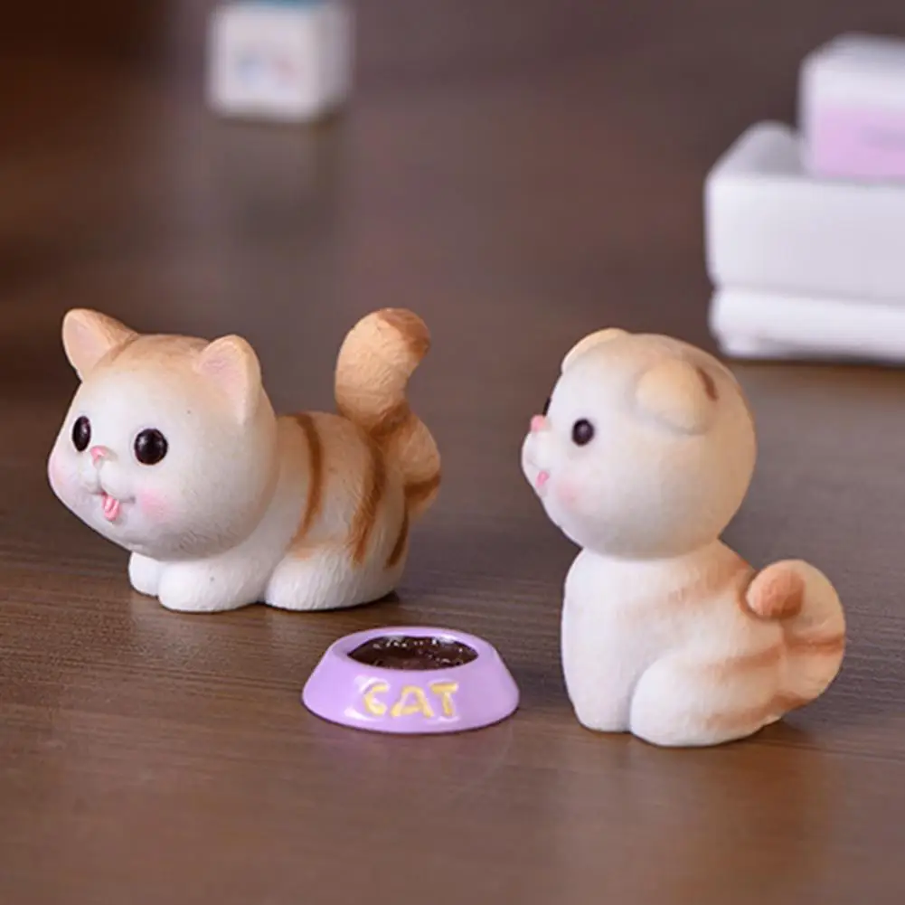 Маленькая статуя кошки Милая кошка ремесла небольшого размера уникальная