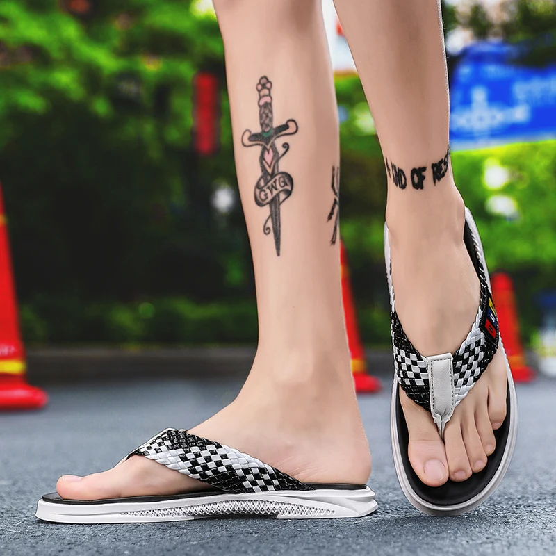 

Sandalen Herren Sandali Uomo Sandals Outdoor Shoes Men Summer Beach Leather Classic Roman Sandalias De Cuero Para Hombre