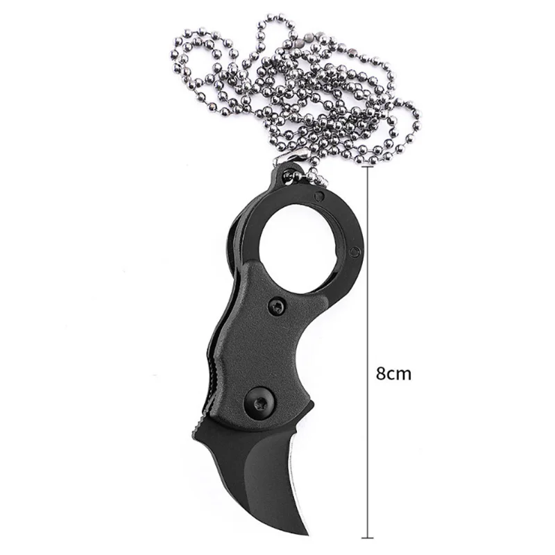 

A portable necklace self-defense knife outdoor folding knife field knife mini claw knife portable claw knife
