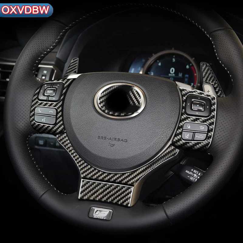 Аксессуары для LEXUS IS250 300 H, LHD RHD, углеродное волокно, панель рулевого колеса, дверная ручка, внутренние наклейки, декоративные