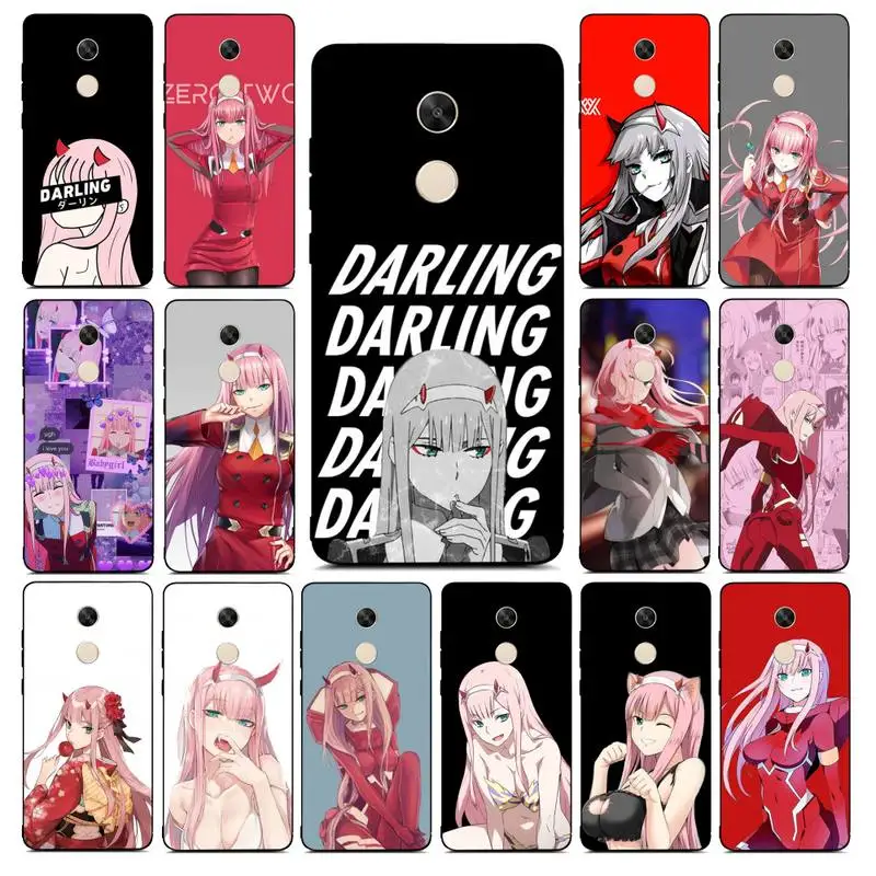 

FHNBLJ Zero Two Darling in the FranXX Phone Case for Redmi Note 8 7 9 4 6 pro max T X 5A 3 10 lite pro