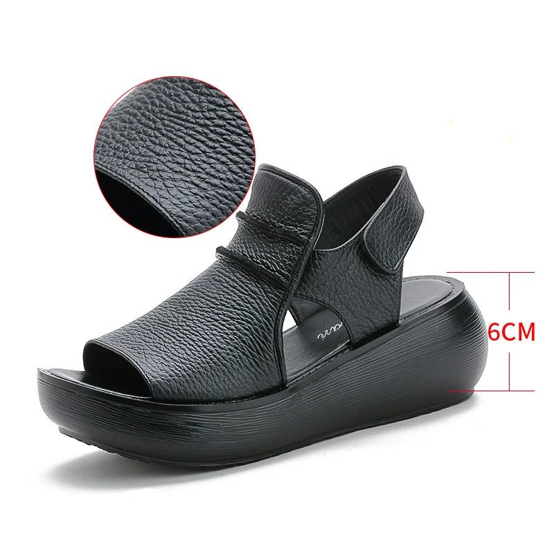 Сандалии OUKAHUI женские на платформе и толстой подошве модные босоножки из