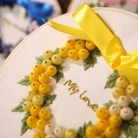 creative christmas diy flower embroidery kit needlework cross stitch handmade embroidery sewing art craft home decor