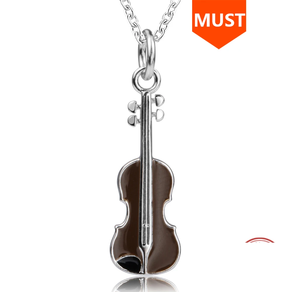 SG серебро 925 пробы цепочка для скрипки подвеска музыкальное ожерелье музыкальная