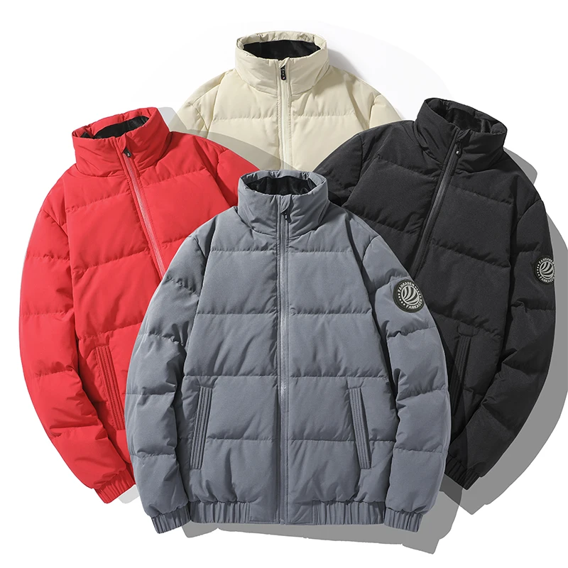 

Winter Stand-up Collar Down Jacket Men 2022 New Loose Short Light And Thin Winter Clothes Handsome Trendy Brand Thick Warm Coat