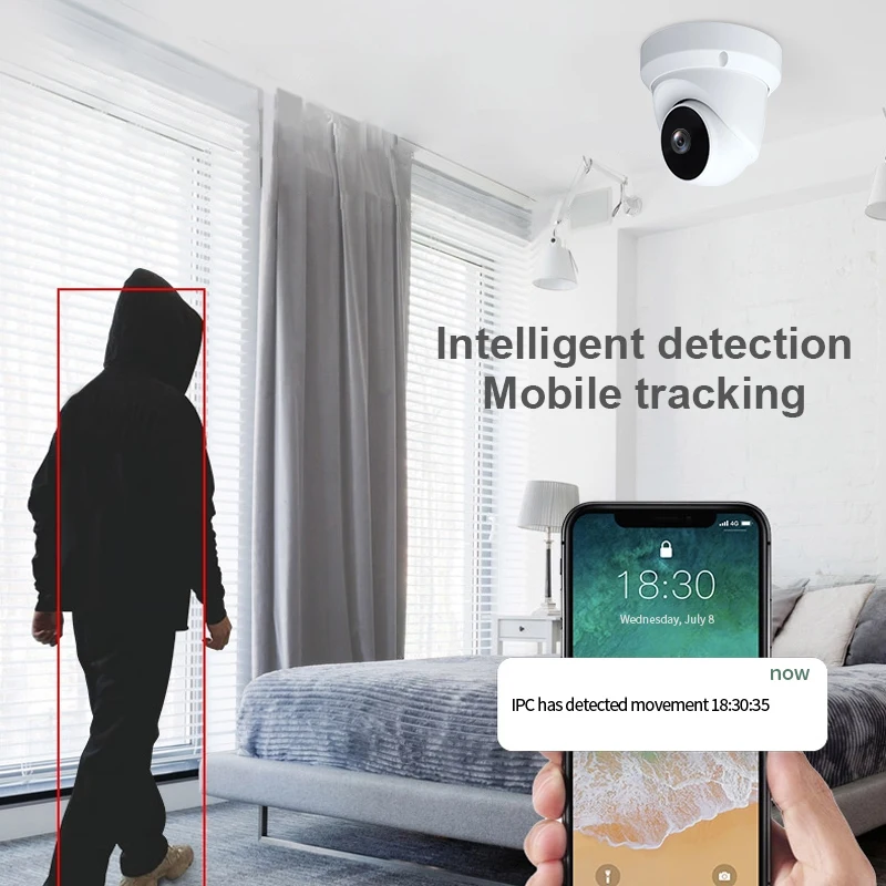 

SECTEC 1080P Ultra-clear Mini Automatic tracking IP Camera Network PTZ Outdoor Tow-Way Audio Monitoring CCTV Waterproof Camera