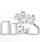 18 шт. 3D имбирный Домик из нержавеющей стали, брикет, форма для печенья, инструмент для выпечки помадки