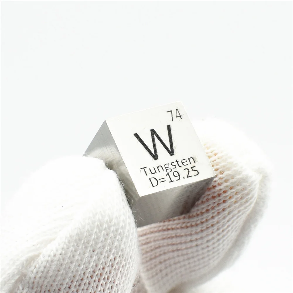 Вольфрамовый куб W высокой чистоты полированный лазерный маркированный элемент