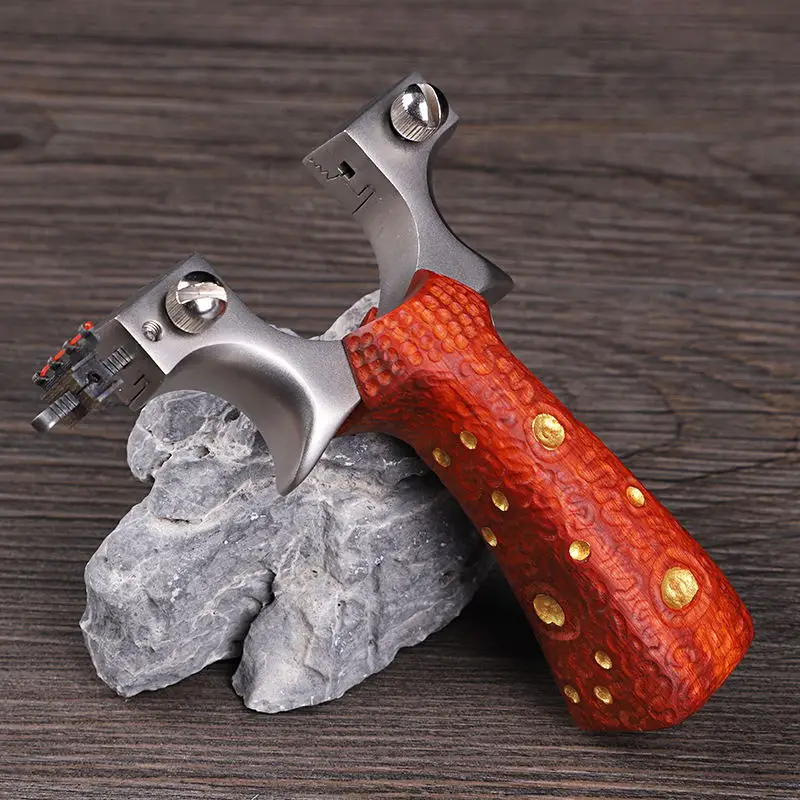 Открытый охотничий Рогатка с головой из нержавеющей стали катапульта и