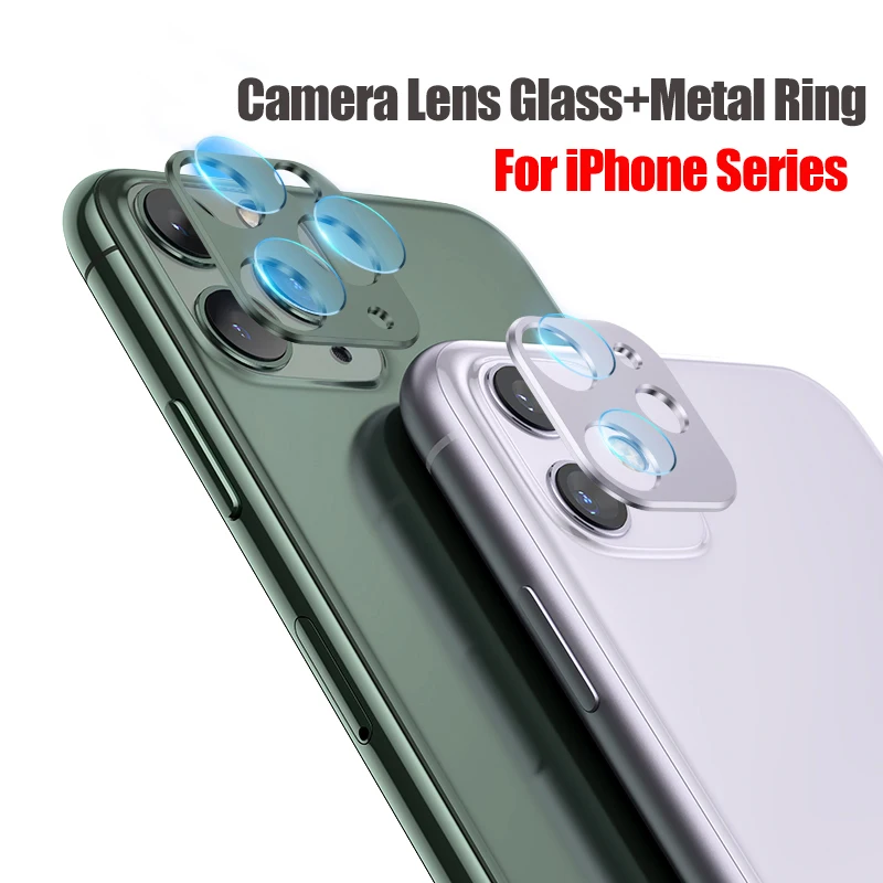 Защитное кольцо для экрана из стекла и объектива iPhone 11 Pro Max алюминиевый чехол