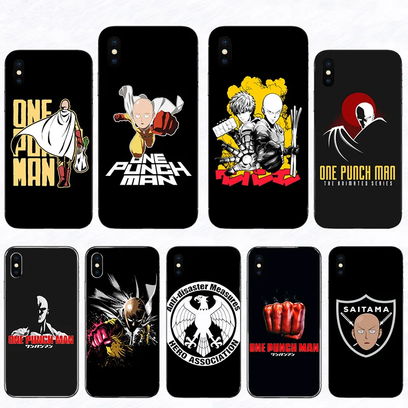 

Anime Manga One Punch Man Shell For Iphone XR 11 7 TPU Cover Phone Case 12 Pro Mini 8 plus 5 X 6S XS Max SE Funny Cartoon Coque