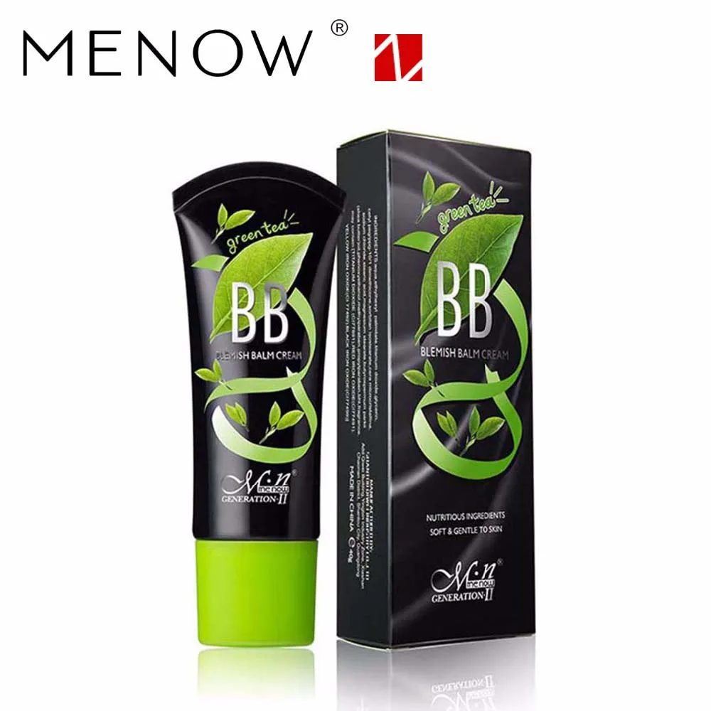 Косметика для макияжа MENOW F614 стойкая УВЛАЖНЯЮЩАЯ основа BB-крем с зеленым чаем