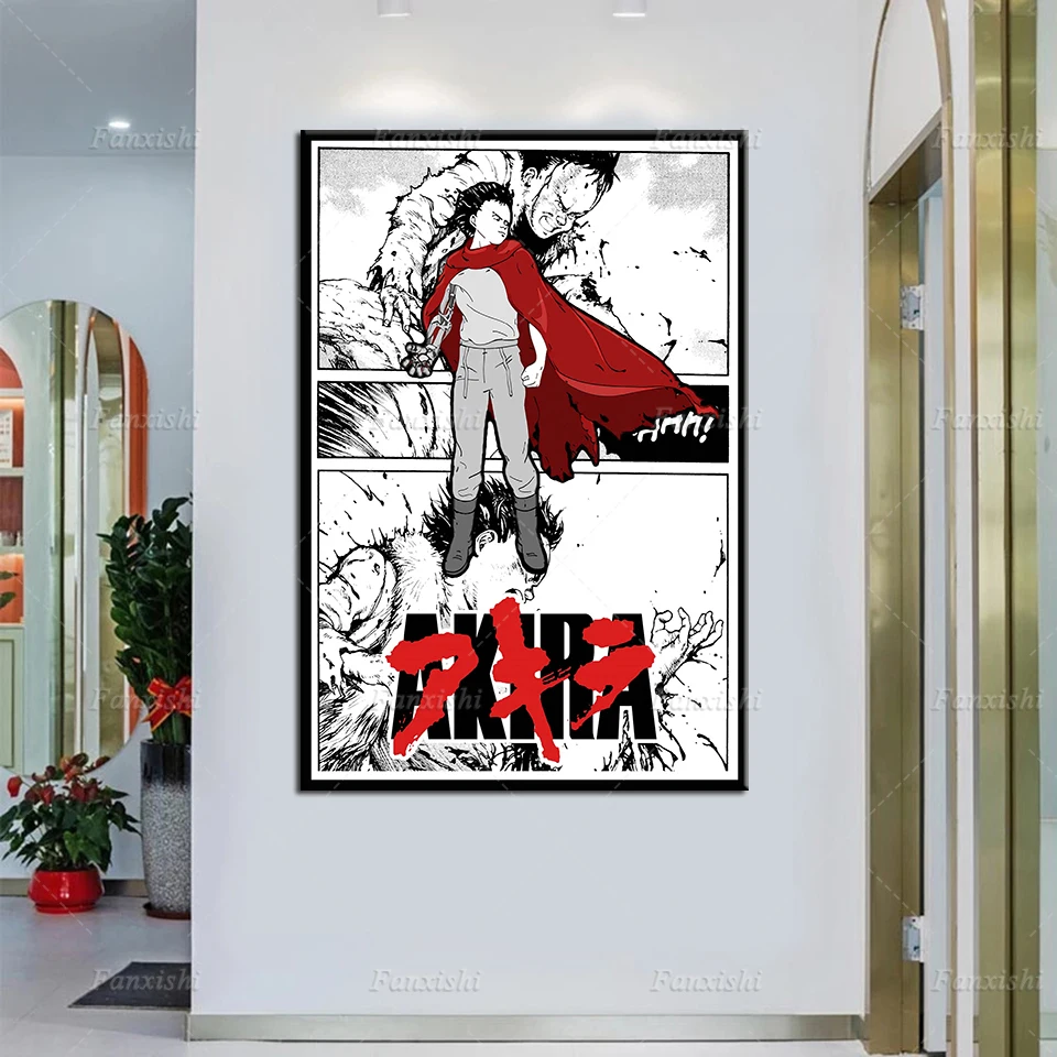 

Аниме-постер Akira Tetsuo Шима, принты, Картина на холсте в скандинавском стиле, домашний декор, современное настенное искусство, модульные карти...