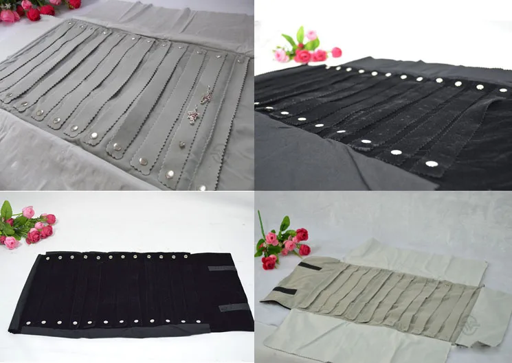 

Portable Super Velvet Jewelry Display Roll Bag Earring Storage Pouch Earring Travel Bag Earring Stub Holder Organizer Foldable