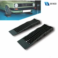 2 packs 3300 lbs capacity low profile plastic car service ramps truck vehicle chocks groove surface tramps hollowed out board