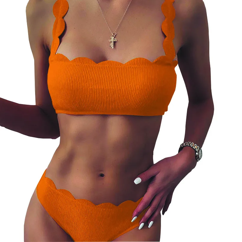 

Pliktea Summer Women's Swimsuit Bikini SetLadies Split Swimsuit Sexy Wimwear Beach Dress Swimsuit Feminine Bikinis 2021 Woman