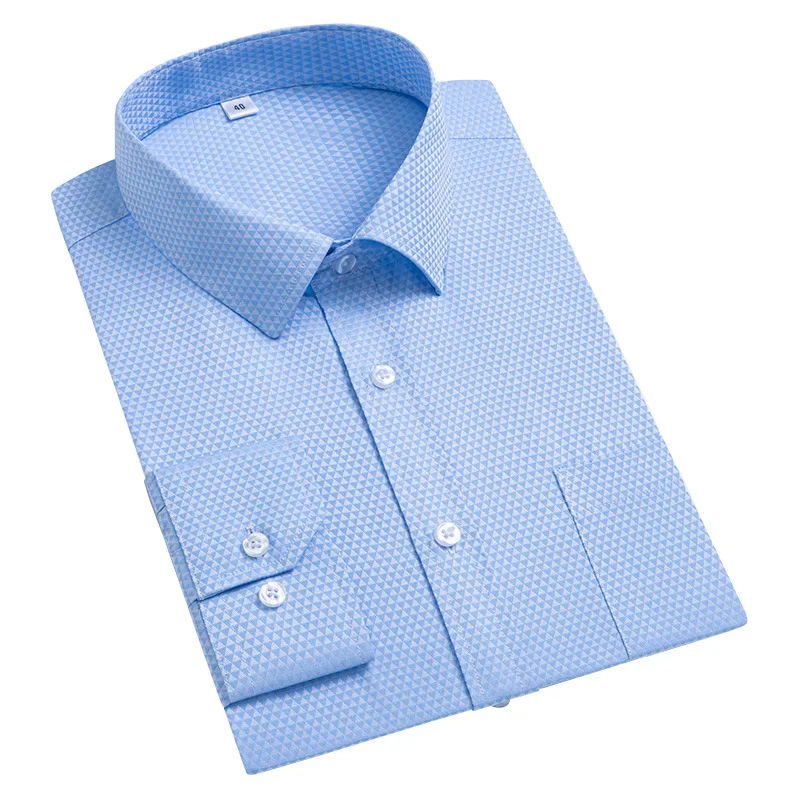 

2022 Men's Long-Sleeved Striped Plaid Non-Ironing Shirt