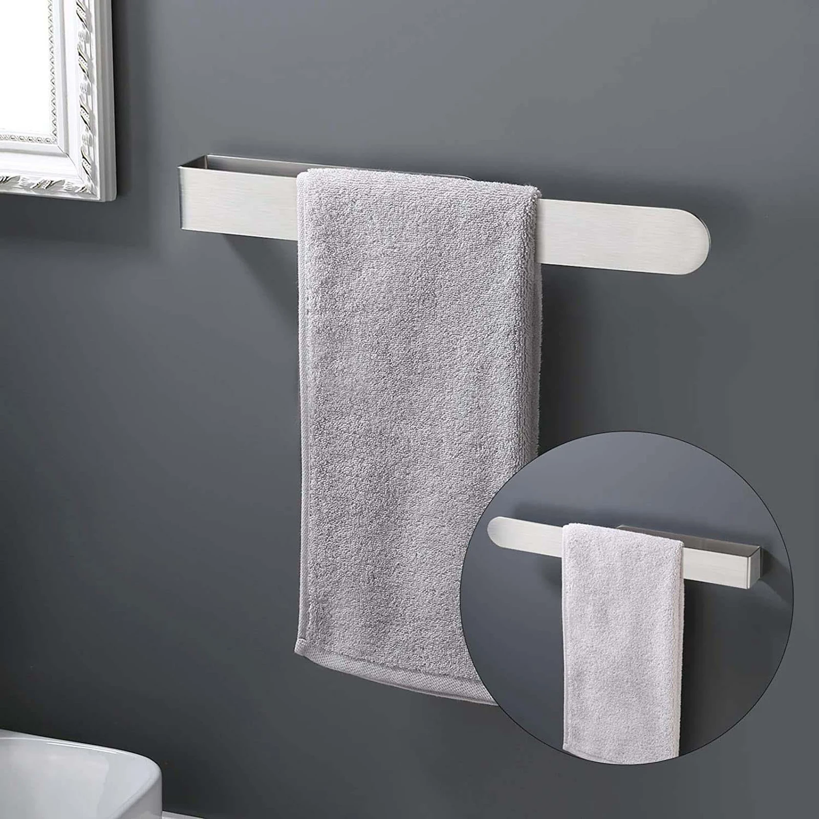 

Stainless Steel Nickel Brushed Towel Rack Toilet Paper Holder Towel Bar Hook Bathroom Accessories