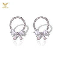 xf eh018 womens fashion korean earrings jewelry for women round bow earrings gift earrings for women 2020
