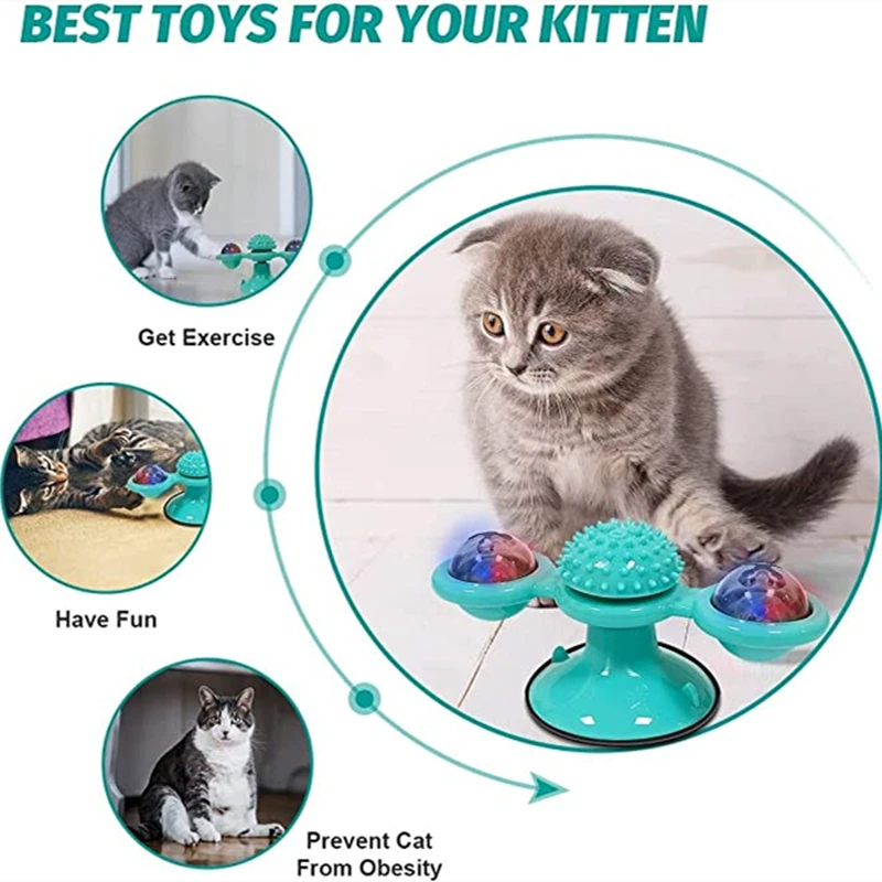 Интерактивная игрушка для кошек ветряная мельница Портативный царапин на