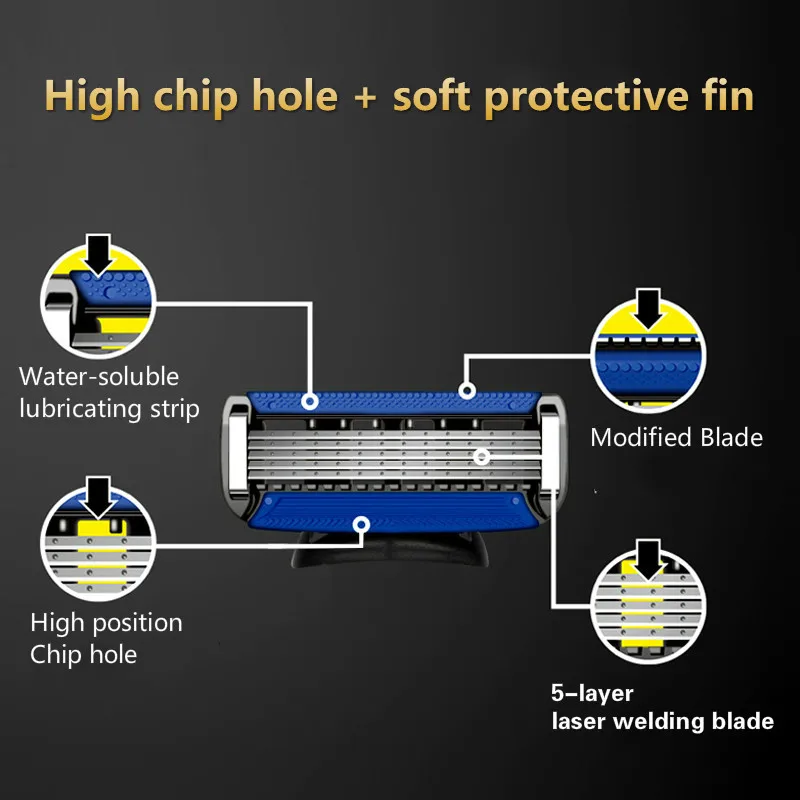 DDPGGL ручная Бритва для мужчин лезвие бритья 5 слой бритвы Совместимо с Fusion США