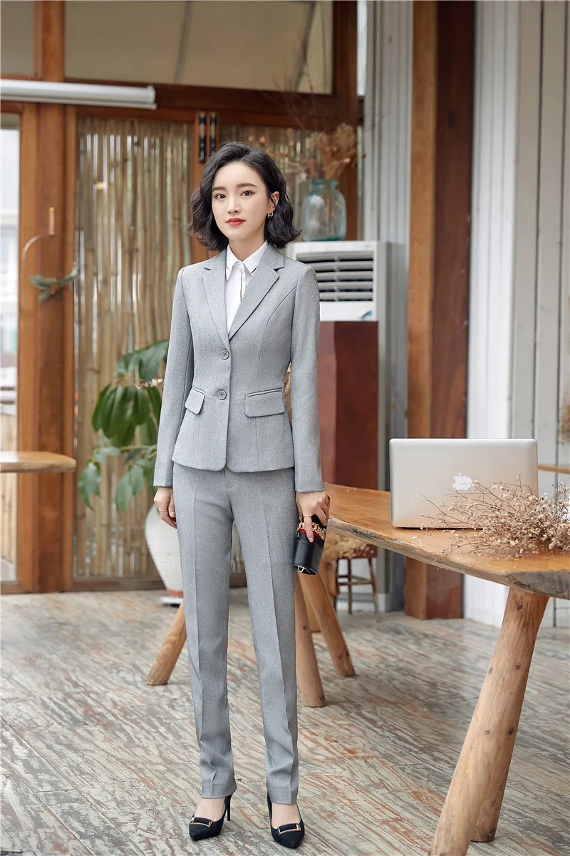 Новинка темно синяя модная форма дизайнерские брючные костюмы с жакетом и