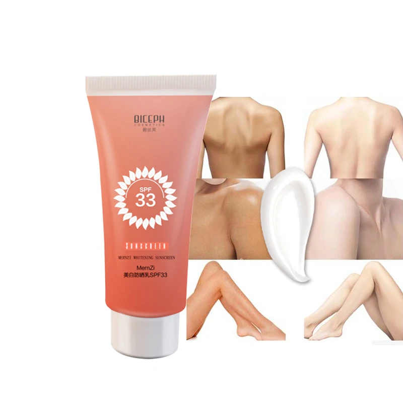 

Facial Body Sunscreen Whitening Sun Cream SPF 33 waterpoof sweatproof Sunblock Skin 30g