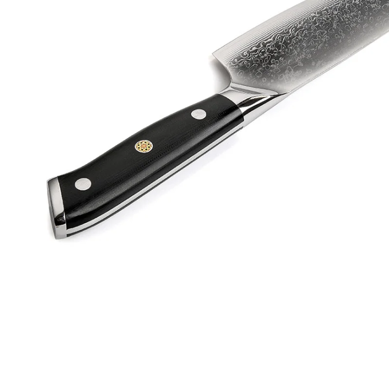 

G10 knife de Damasco, cuchillo de chef con patrn roto, cuchillo de cocina para el hogar, prctico knife de rodaja de pescado