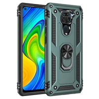 armor shockproof phone case for xiaomi pocophone poco x3 nfc redmi note 9 9s pro max anti fall finger ring holder magnetic cover