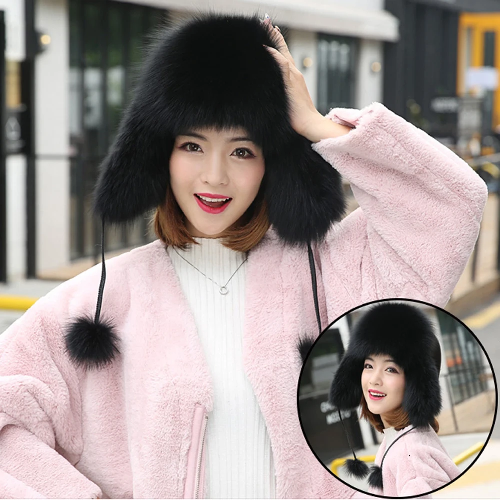 Новинка 2019 зимние шапки из русского натурального Лисьего меха лидер продаж