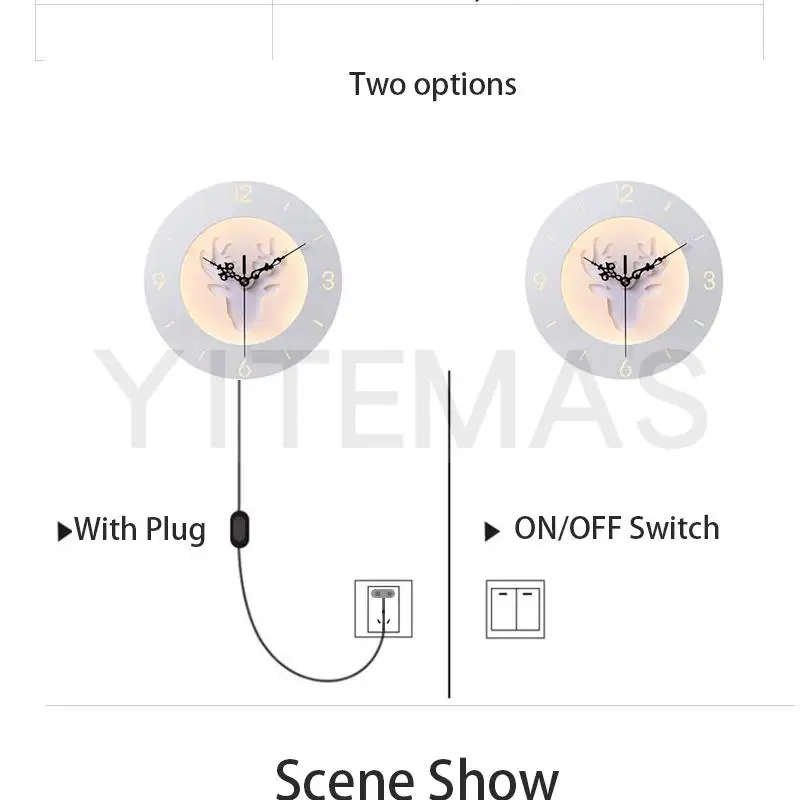 Креативные настенные часы в европейском стиле бра Современный Настенный