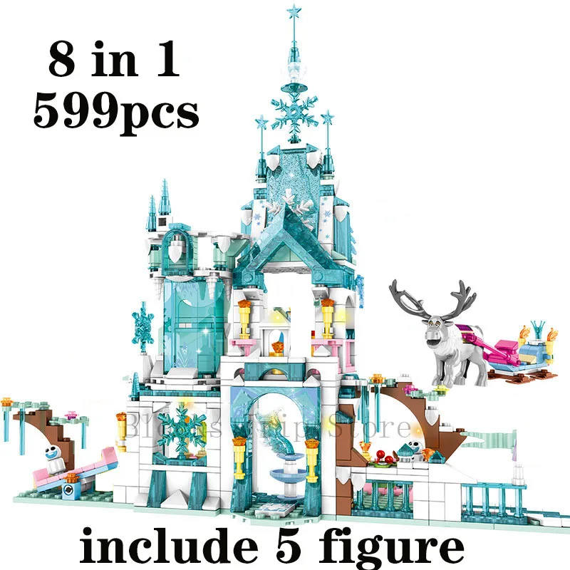 

New Disney Frozen 2 Aisha Frozen Princess Castle Children Assembled Building Block Toy Birthday Gift