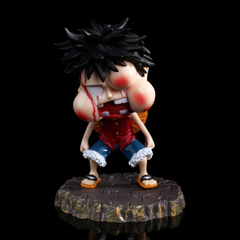 

12cm Anime One Piece Action Figuretoys Spoof Monkey D Luffy Collectible Cartoon Model Funny Doll Gifts Kids Toys