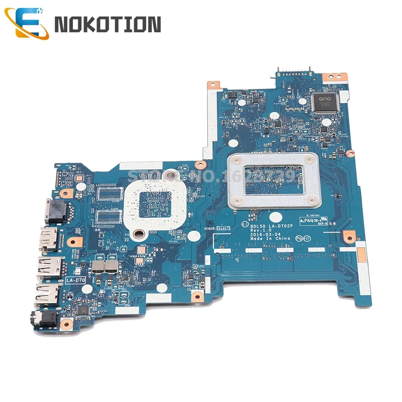 NOKOTION 854944-601 854944-001 854943-601 854943-001 материнская плата для ноутбука для hp 250 G5 15-AY материнская плата BDL50 LA-D702P