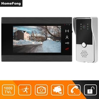 homefong wired video intercom for home video door phone apartment system 7 inch screen analog doorbell camera talk record unlock