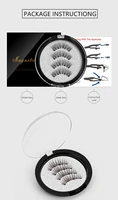 4pcspair false magnetic eyelashes extension 3d magnet lashes natural hair thick fake eyelash handmade with round box