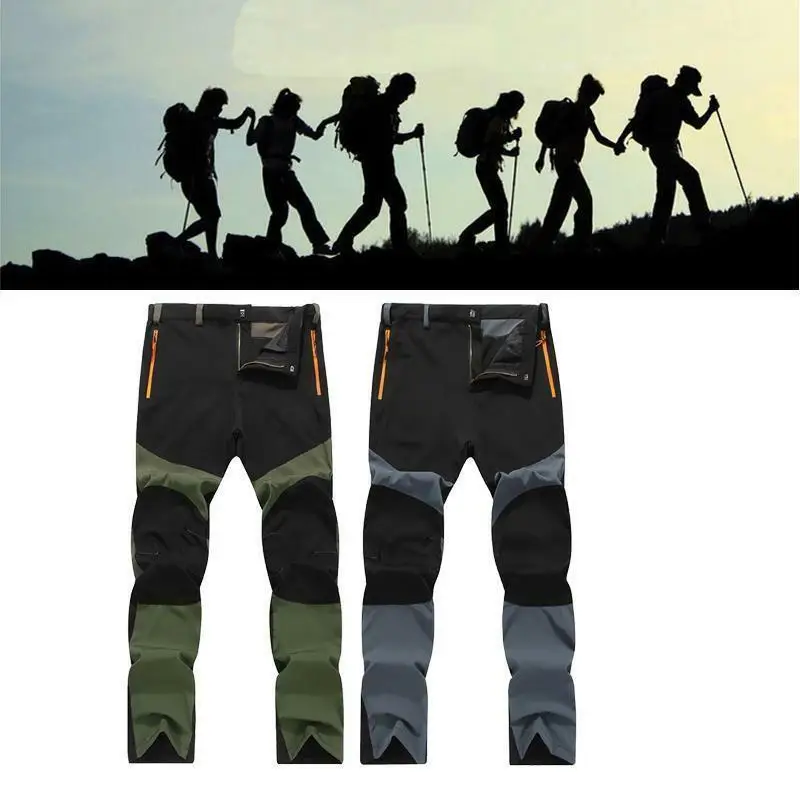 New Mens Waterproof Trousers Outdoor Hiking Walking Pants Motorcycle Fishing Hiking Breathable Warm Thin Long Pants