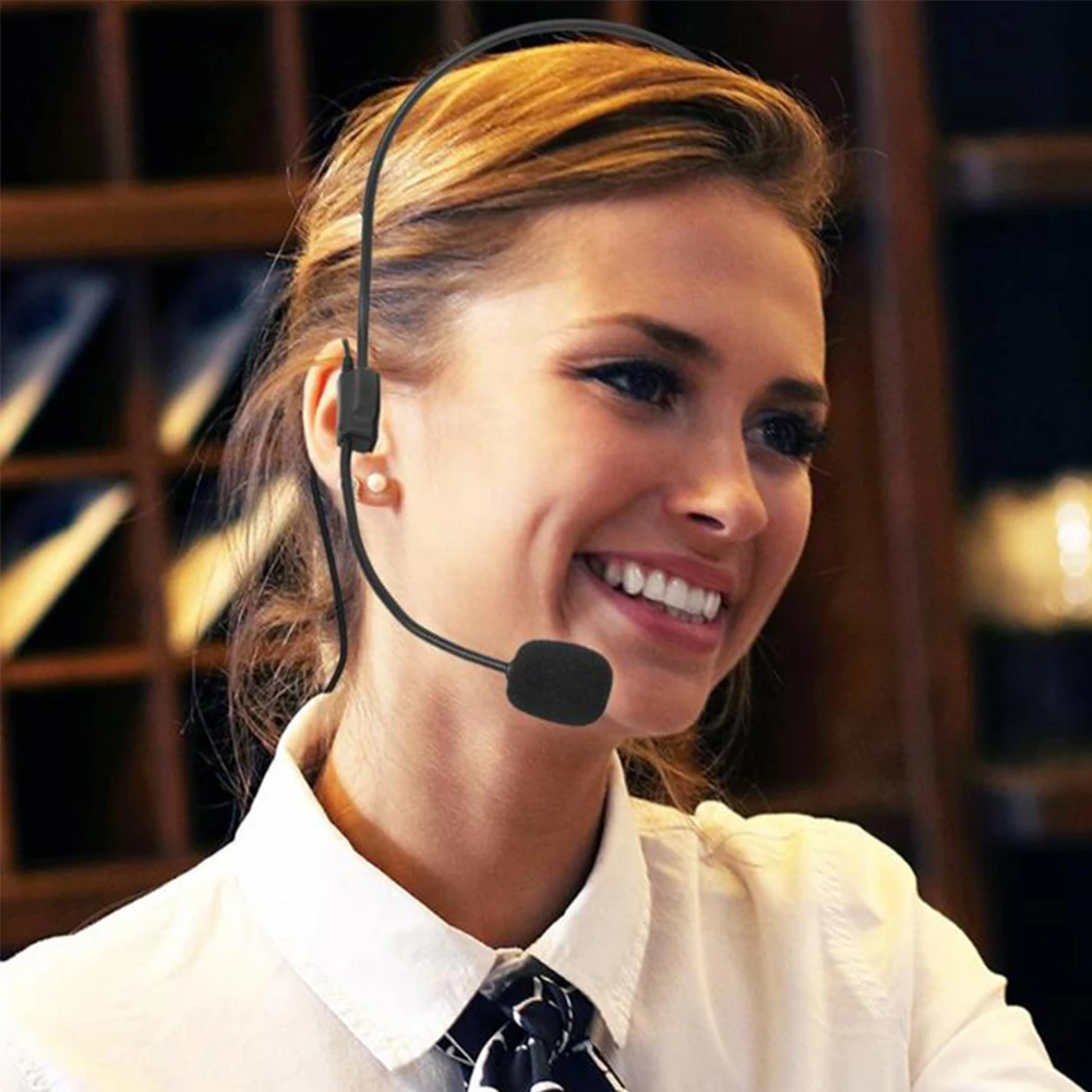 

Reduce Noise Mini Headset Microphone Stereo Signal Transmitter XLR 3 Pins Wireless TA3F Plug Waist Mounted Mall School Head Wear