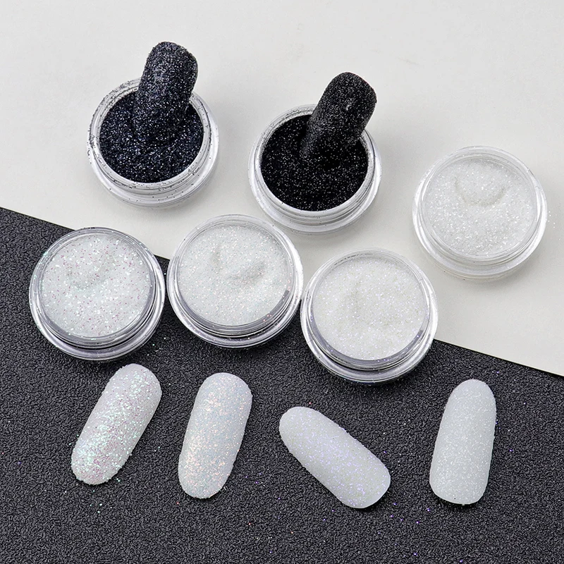 Голографическая пудра для ногтей 6 коробок шерстяной сахарный эффект блестящий