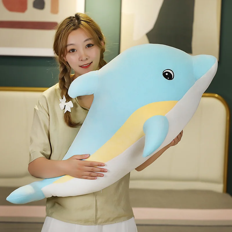 

30-100CM Kawaii Shark/Dolphin/Whale Plush Toys Lovely Stuffed Soft Animal Pillow Dolls for Children Girls Lovely Christmas Gift