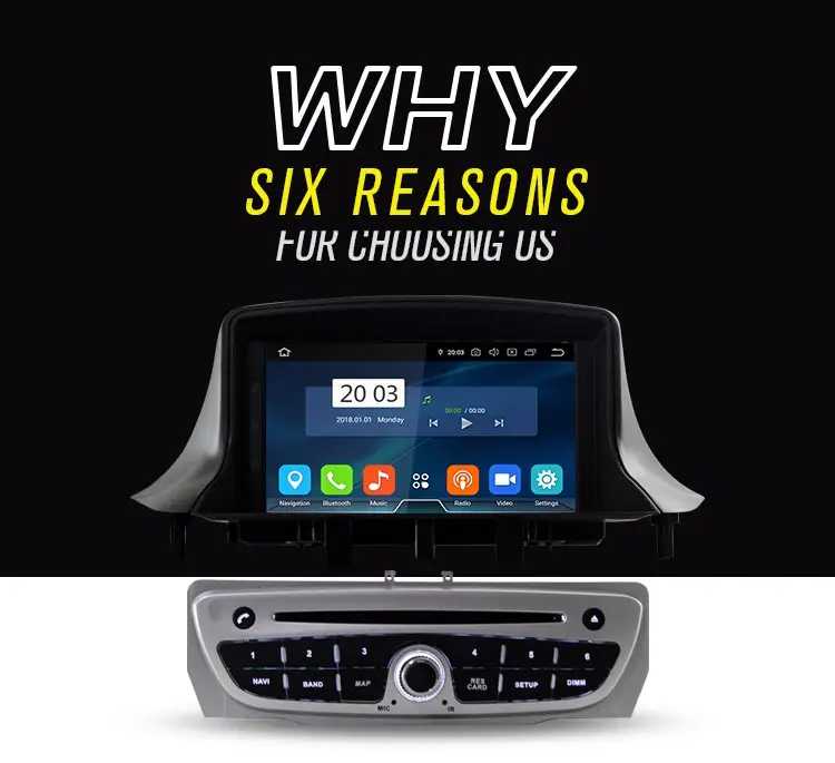 LJDA Android 9.0 Car DVD Player For Megane 3 Fluence 2009- Multimedia GPS Navigation WIFI 1 Din Car Radio Stereo 4G+64G DSP