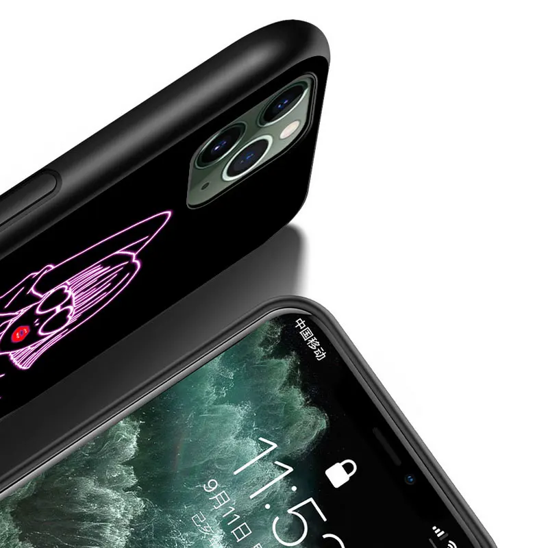 

Fashion Trend Anime Girls For Apple iPhone 12 11 XS Pro Max Mini XR X 8 7 6 6S Plus 5 SE 2020 Black Silicone Cover Phone Cross